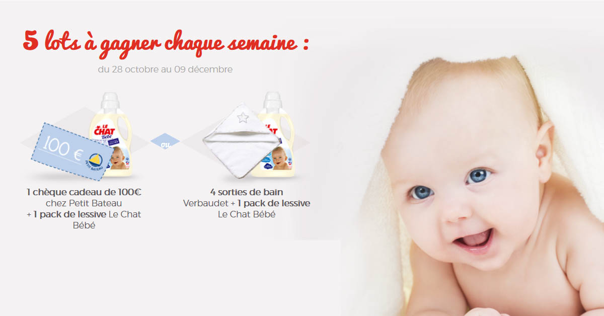 Jeu Concours le chat bébé 4 capes de bain à gagner !