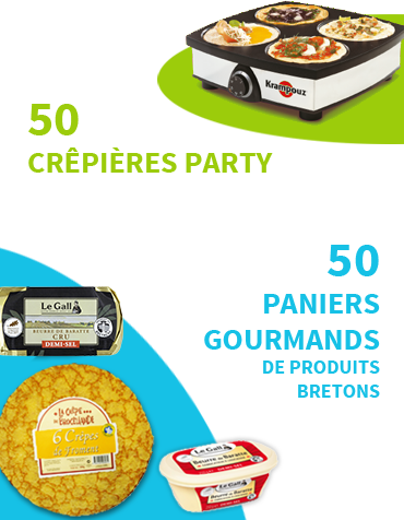 Concours Laiterie Le Gall : 50 crêpières et 50 paniers garnis à gagner
