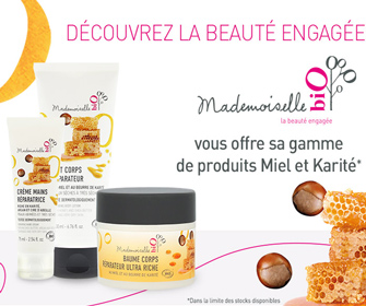 10 lots de la gamme Miel Karité de Mademoiselle bio à gagner
