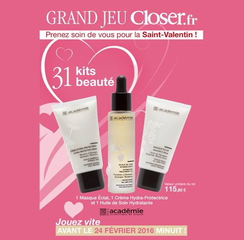 31 kits beauté Académie à gagner
