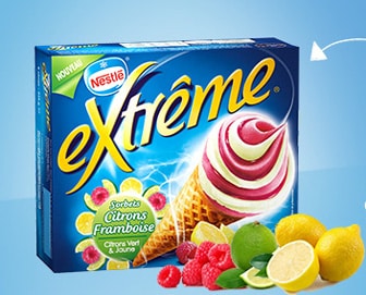 Testeur de Produit 2000 boîtes de Cônes EXTRÊME Sorbets à tester