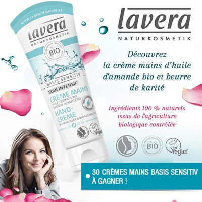 30 crèmes mains basis sensitiv gratuites de lavera à gagner !