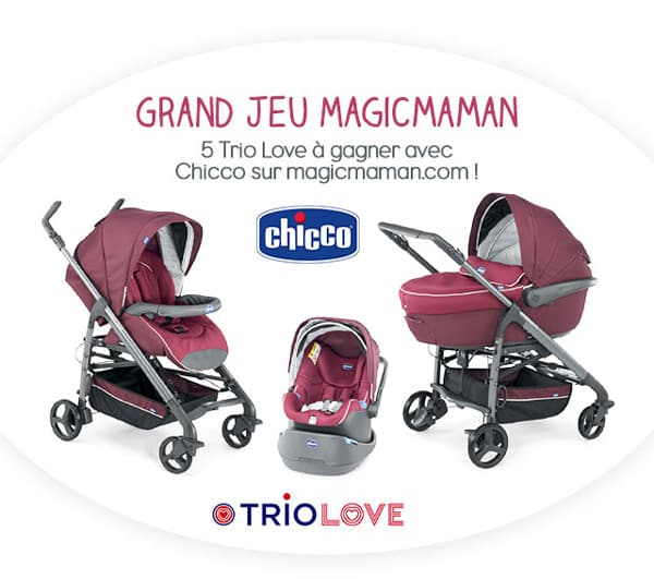 Concours Gratuit 5 poussettes Tio Love Chicco à gagner !