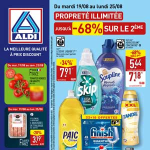 Catalogue Aldi de la semaine Du 19 Au 25 Août 2025 en ligne