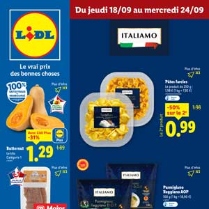 Catalogue Lidl de la semaine du 18 au 24 Septembre 2025 en ligne