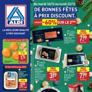 Catalogue Aldi de la semaine Du 16 Au 22 Décembre 2025 en ligne