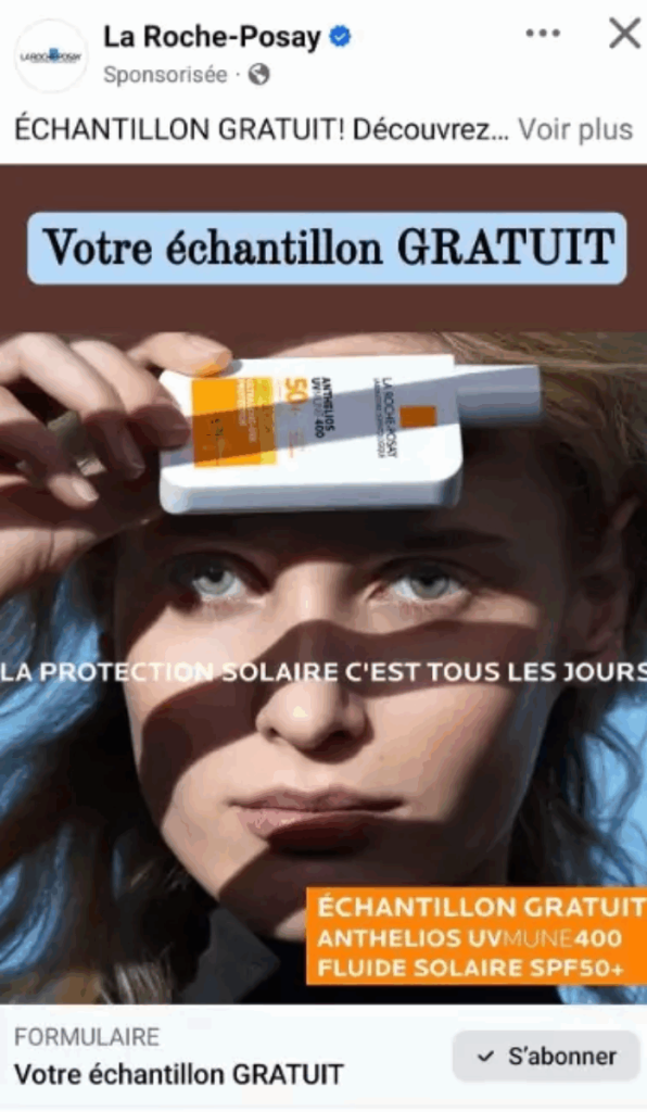 Échantillon gratuit La Roche-Posay Anthelios SPF50+