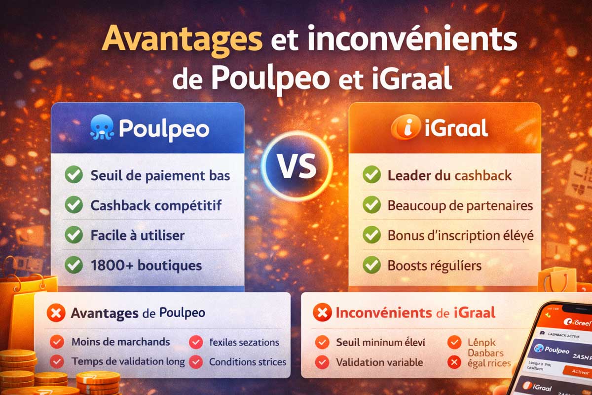 Avantages et inconvénients de Poulpeo et iGraal