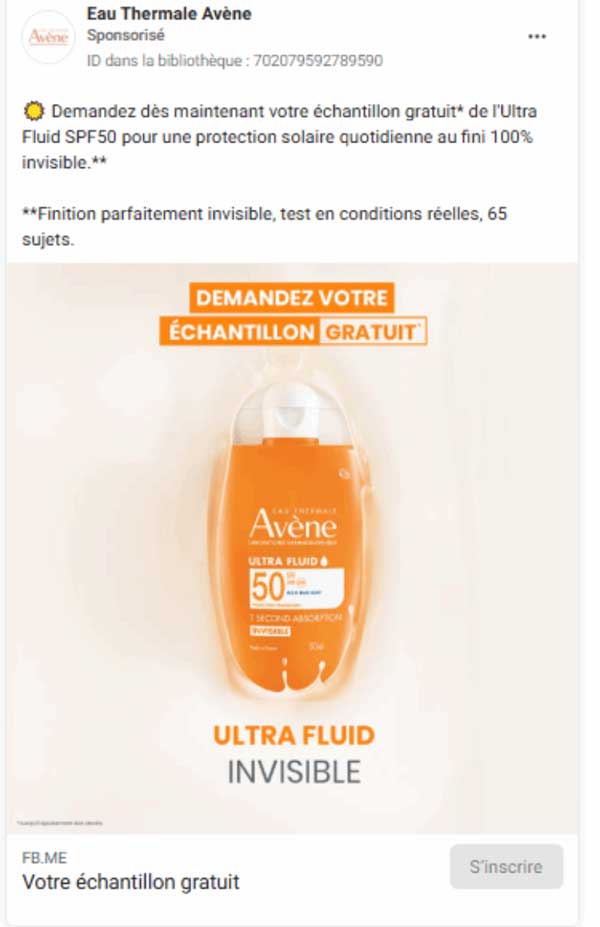 Avène Ultra Fluid SPF50 : Votre échantillon gratuit !