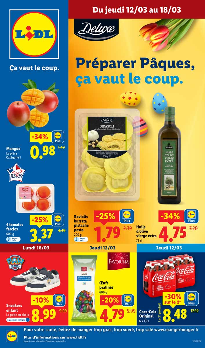 Catalogue Lidl Du 12 Au 18 Mars 2026
