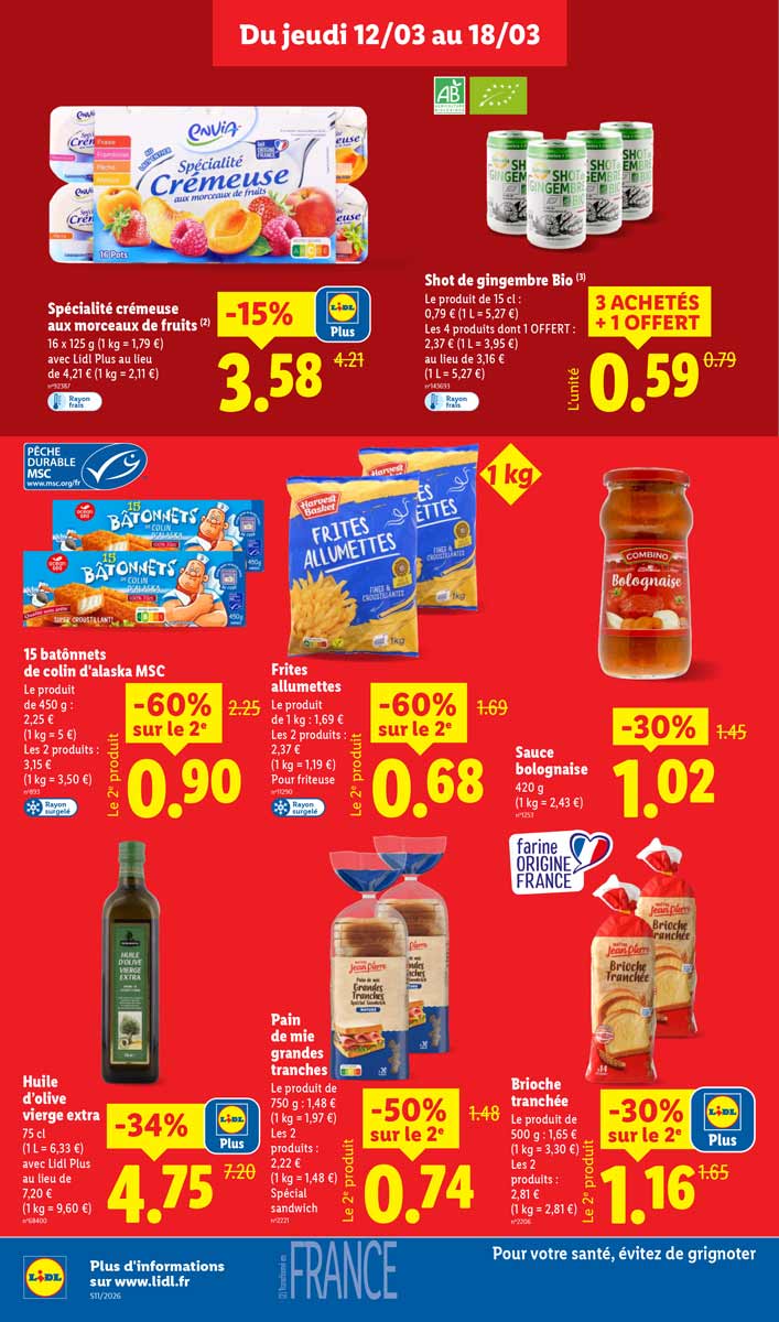 Catalogue Lidl Du 12 Au 18 Mars 2026