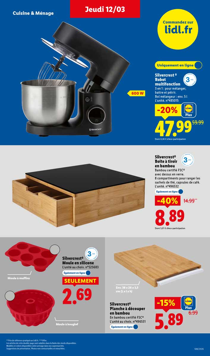 Catalogue Lidl Du 12 Au 18 Mars 2026