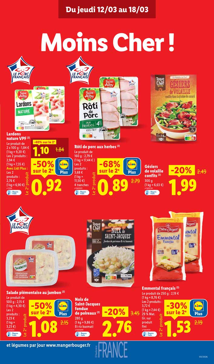 Catalogue Lidl Du 12 Au 18 Mars 2026