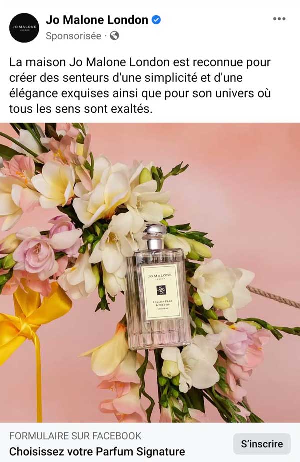 Échantillon gratuit : Choisissez votre parfum Jo Malone London
