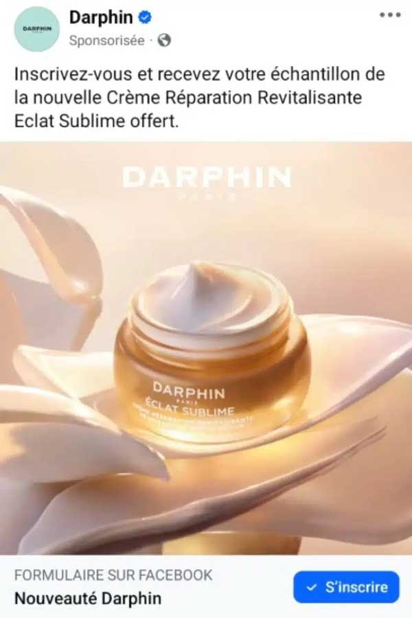 Échantillon gratuit Darphin : Votre peau réparée et éclatante !