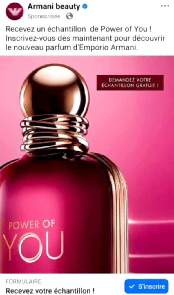 Échantillon gratuit : Parfum Power Of You Armani