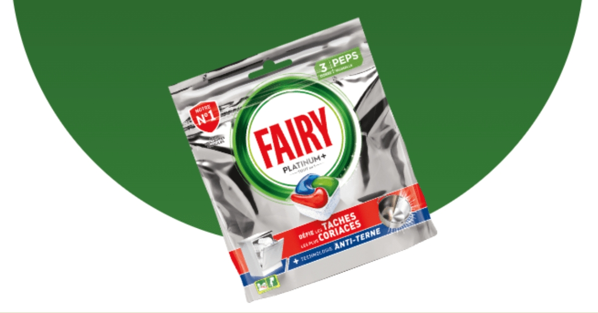 Echantillons GRATUITS de capsules lave-vaisselle Fairy Platinum Plus