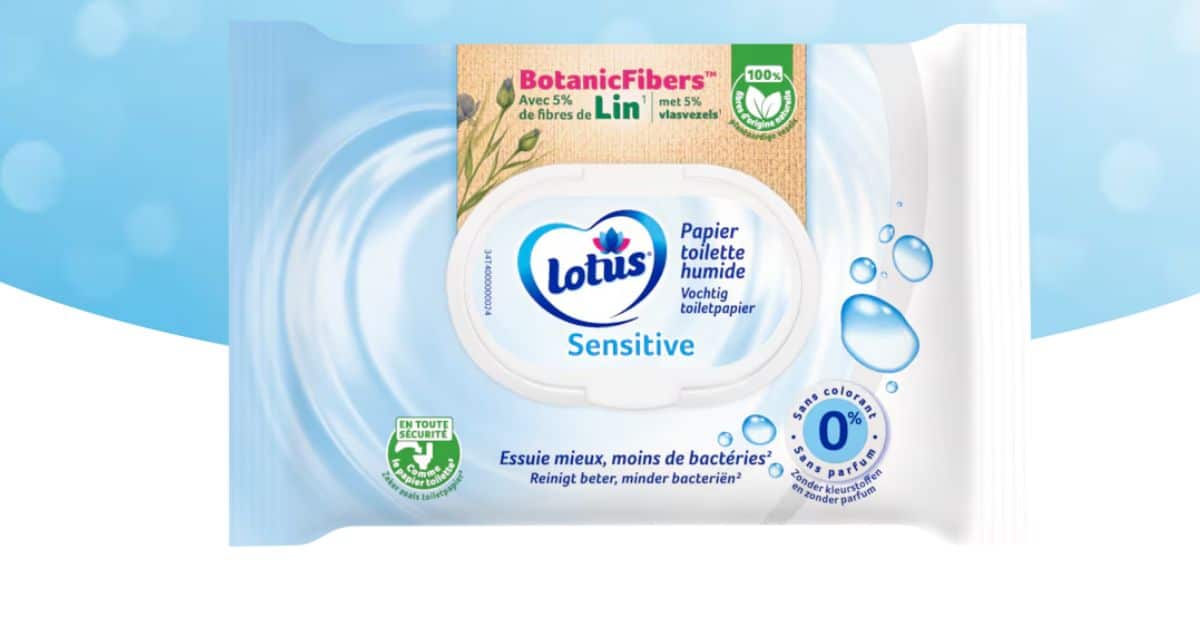 Echantillons GRATUITS de papier toilette humide Lotus