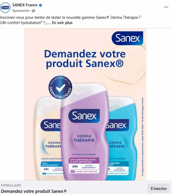 Testez Sanex Derma Thérapie : recevez votre échantillon gratuit