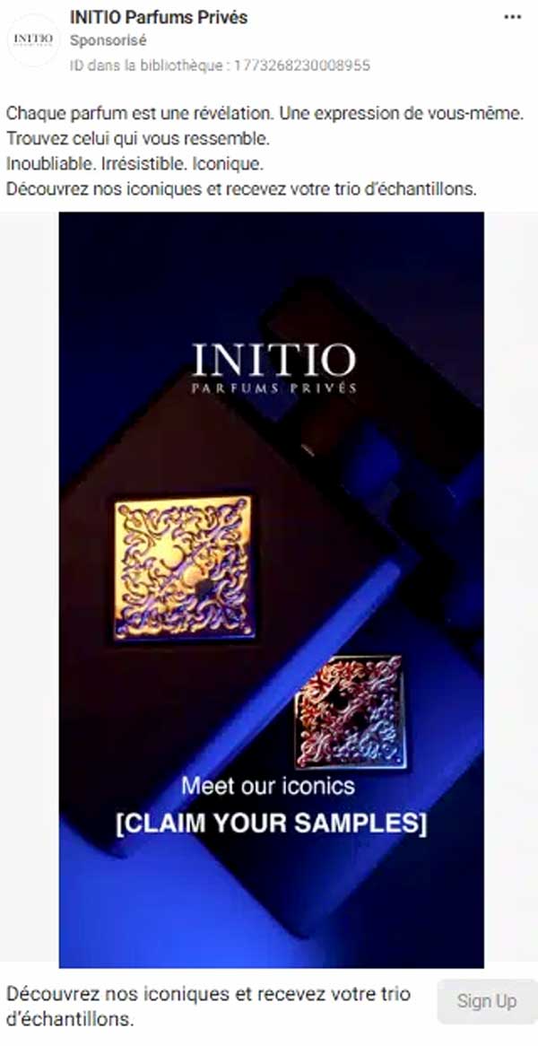 Trio Initio Parfums Privés : Demandez votre échantillon gratuit