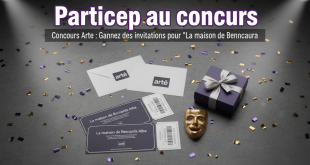 Crée un titre SEO naturel pour un article sur un jeu concours. Titre original : Gagnez 2x2 invitations pour "La maison de Bernarda Alba" - Arte Organisateur : Arte Instructions : - maximum 70 caractères - inclure le mot "concours" - inclure l'organisateur - ne pas copier exactement le titre original - rendre le titre naturel et attractif Retourne uniquement le titre.