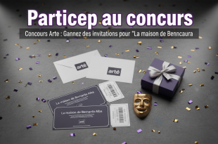 Crée un titre SEO naturel pour un article sur un jeu concours. Titre original : Gagnez 2x2 invitations pour "La maison de Bernarda Alba" - Arte Organisateur : Arte Instructions : - maximum 70 caractères - inclure le mot "concours" - inclure l'organisateur - ne pas copier exactement le titre original - rendre le titre naturel et attractif Retourne uniquement le titre.