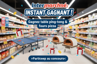 Intermarché : Instant Gagnant ! Gagnez table ping-pong & fours pizza.