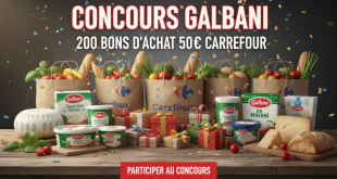 Concours Galbani : 200 bons d'achat 50€ Carrefour