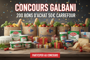 Concours Galbani : 200 bons d'achat 50€ Carrefour