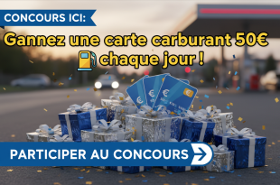 Concours Ici : Gagnez une carte carburant 50€ chaque jour !