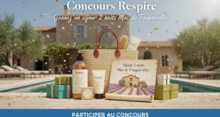 Concours Respire : Gagnez un séjour 2 nuits Mas de Fougairolles
