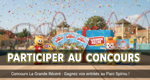 Crée un titre SEO naturel pour un article sur un jeu concours. Titre original : Gagnez 4 entrées pour le Parc Spirou avec La Grande Récré Organisateur : La Grande Récré Instructions : - maximum 70 caractères - inclure le mot "concours" - inclure l'organisateur - ne pas copier exactement le titre original - rendre le titre naturel et attractif Retourne uniquement le titre.