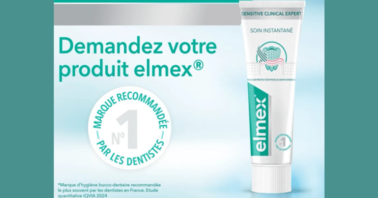 5000 échantillons gratuits Dentifrice elmex Sensitive Soin Instantané