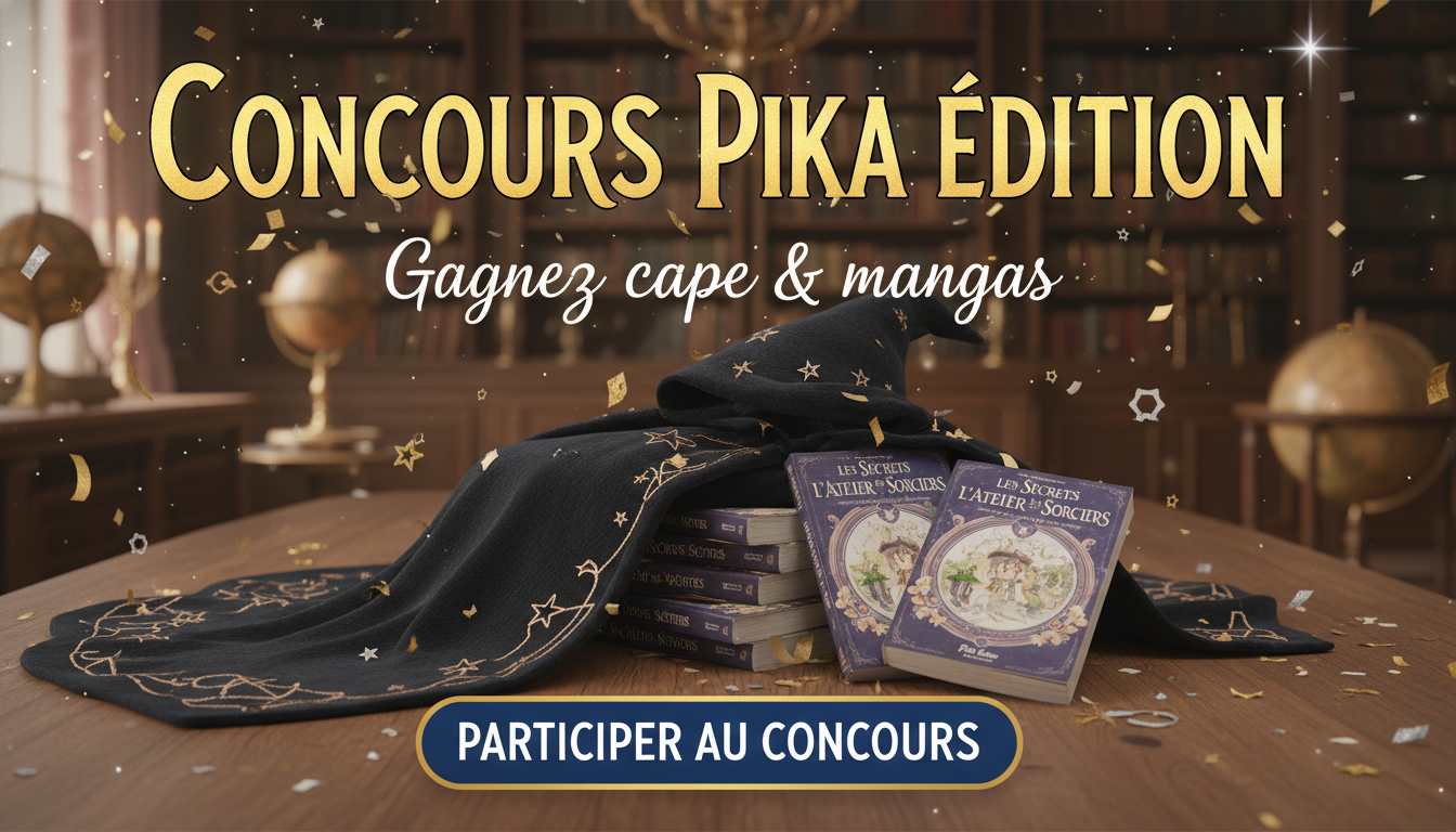 Concours Pika Édition : Gagnez cape & mangas Les Secrets Atelier Sorciers