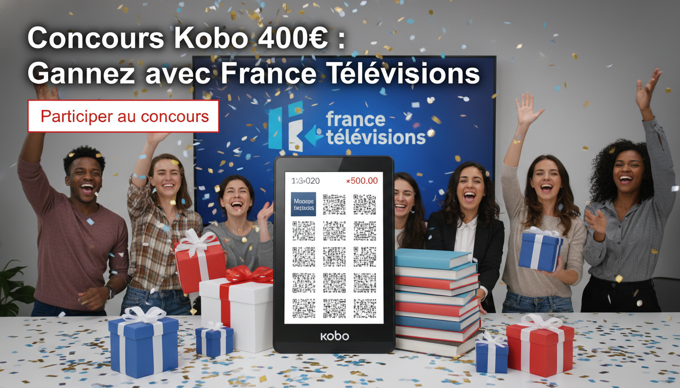 Concours Kobo 400€ : Gagnez avec France Télévisions